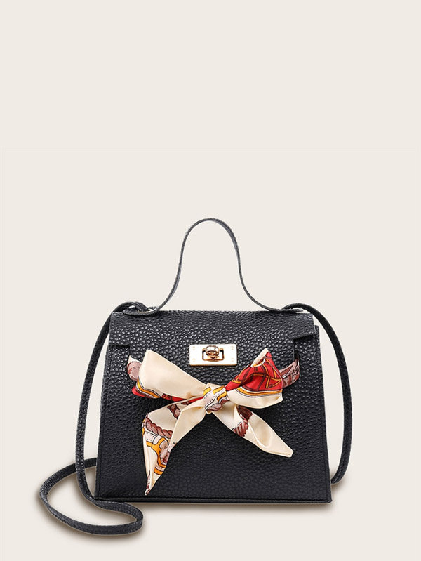 Twilly Scarf Pebble Detail Satchel Bag