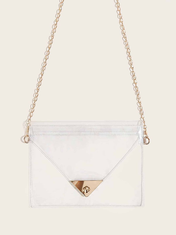 Twist Lock Clear Chain Bag