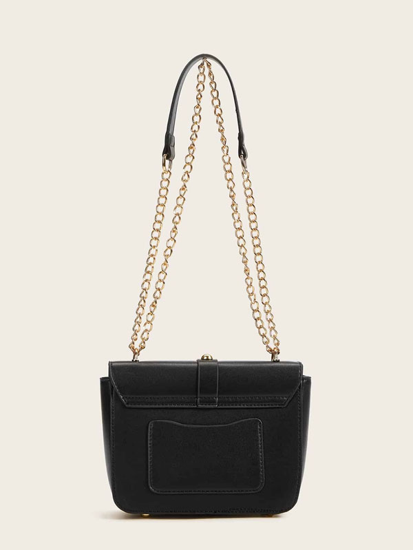 Studded Decor Chain Crossbody Bag