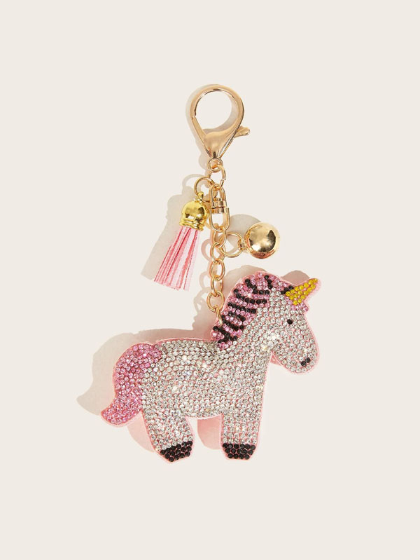 Rhinestone Overlay Unicorn Bag Accessory