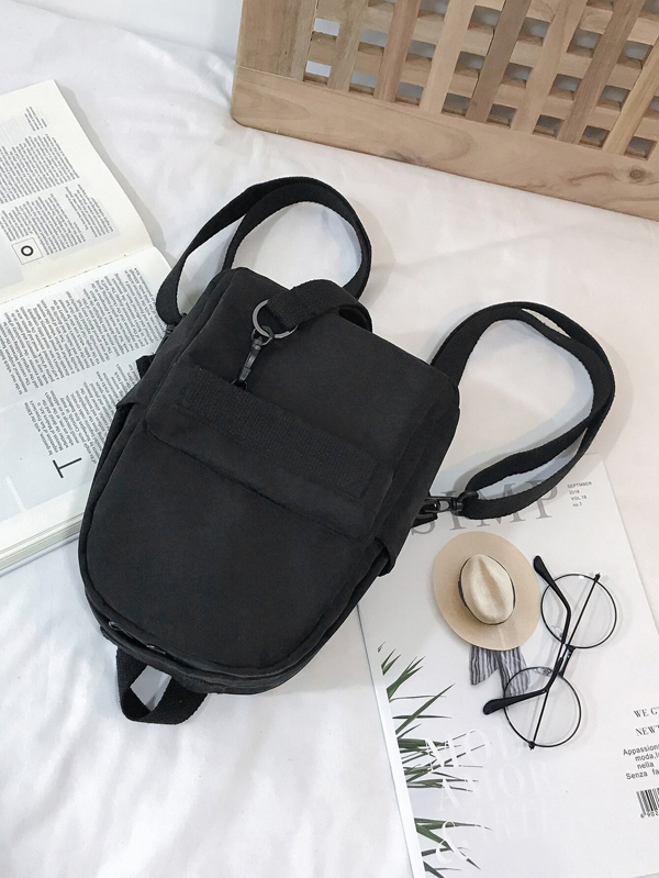 Pocket Front Backpack With Adjustable Strap