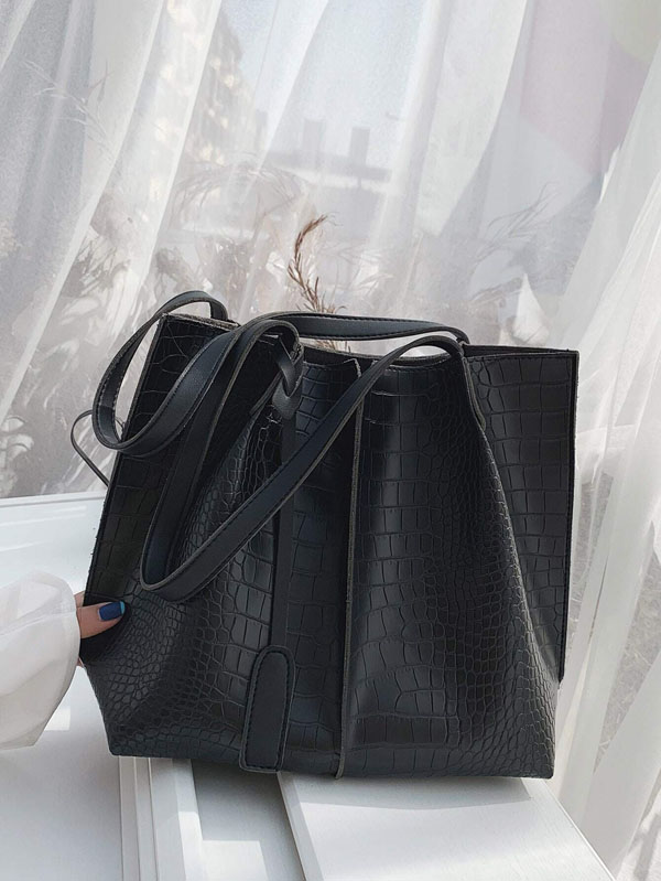 Croc Embossed Tote Bag