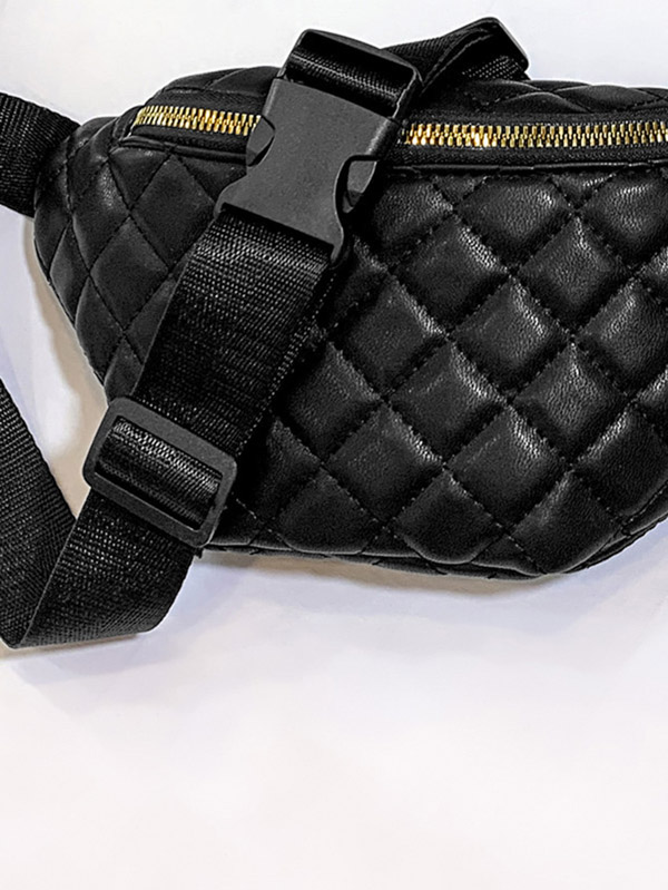 Zip Front Quilted Fanny Pack