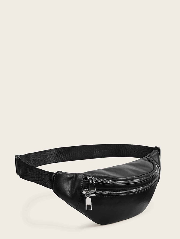 Double Zip Front Fanny Pack