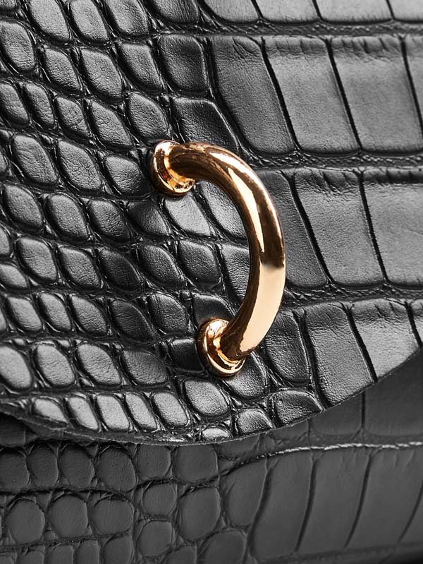 Studded Decor Croc Embossed Bum Bag