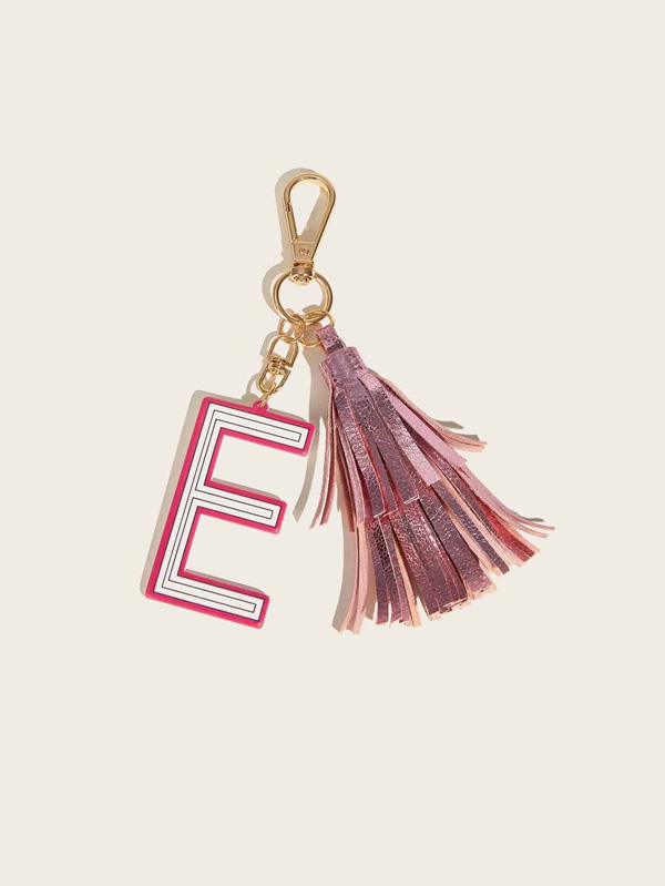 Letter & Tassel Pendant Bag Accessory