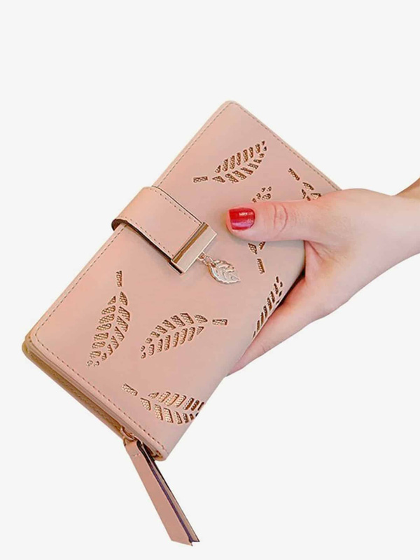 Leaf Detail Fold Over Purse