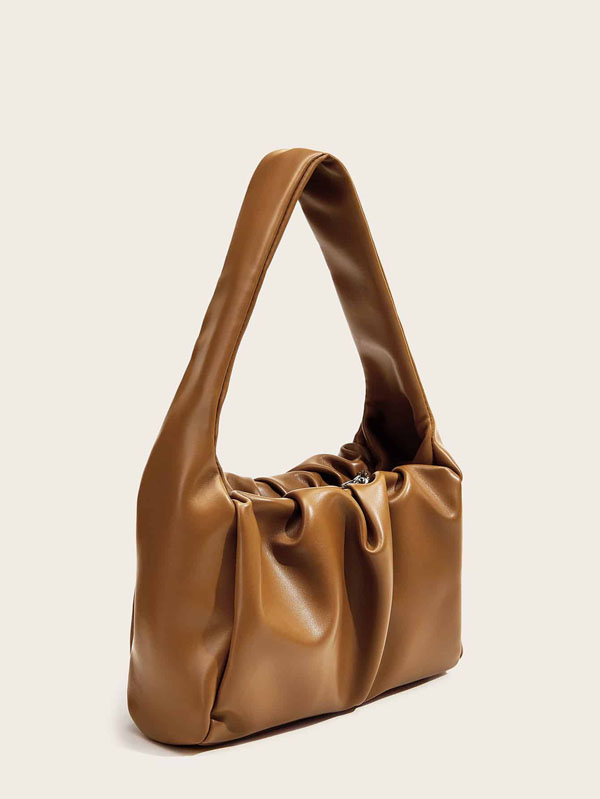 Ruched Detail Shoulder Bag