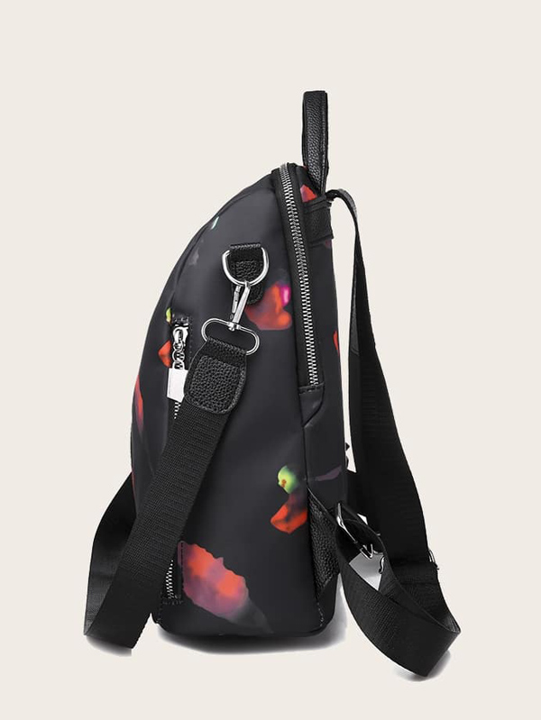 Zip Front Square Shaped Backpack