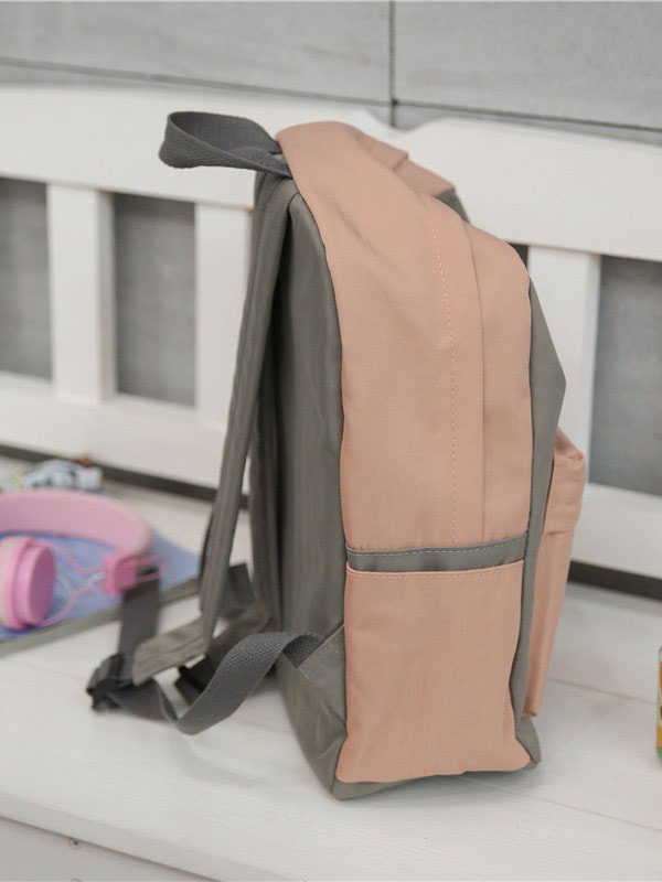 Two Tone Pocket Front Backpack