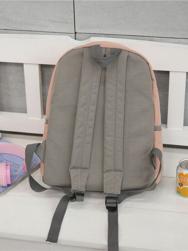 Two Tone Pocket Front Backpack