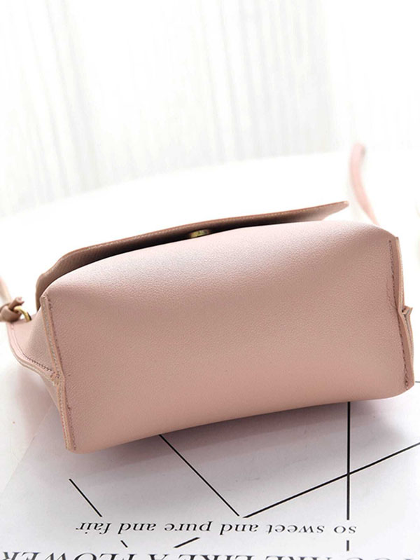 Solid Flap Crossbody Bag