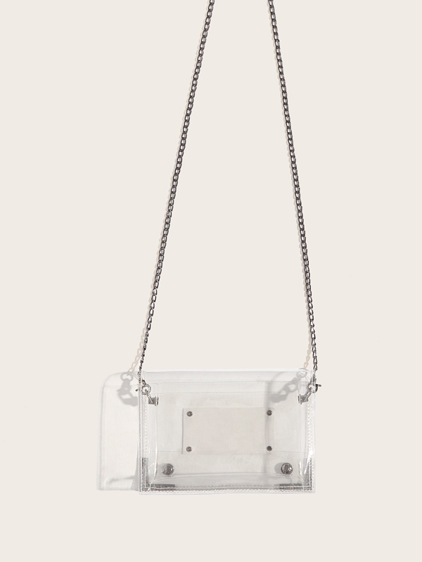 Transparent Chain Crossbody Bag